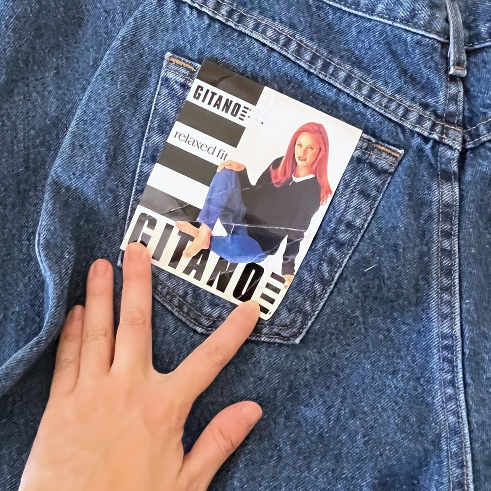 Gitano Vintage Deadstock High Waisted Relaxed Fit MomJeans Size 14 Petite - Picture 4 of 7